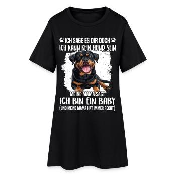 Cadeau pour la propriétaire de rottweiler Maman du rottweiler - Robe T-shirt Femme - noir - Devant