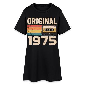 Original 1975 Vintage 1975 Rétro Anniversaire - Robe T-shirt Femme - noir - Devant