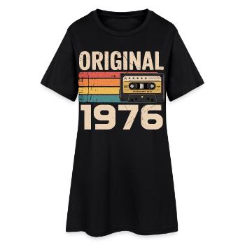 Original 1976 Vintage 1976 Retro Birthday - Women’s T-Shirt Dress - black - Front