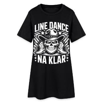 Line Dance Skull Cowboy - Women’s T-Shirt Dress - black - Front