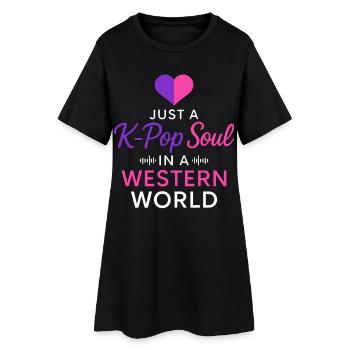 Juste une âme K Pop dans un monde occidental - Robe T-shirt Femme - noir - Devant