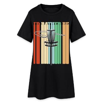 Je préférerais jouer au disc golf - Robe T-shirt Femme - noir - Devant