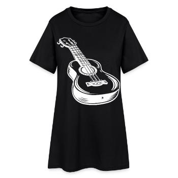 Ukulele Skizze - Frauen T-Shirt-Kleid - Schwarz - Vorne