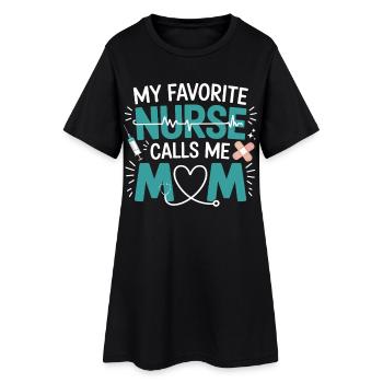 Nurse Mom Heart Design - Women’s T-Shirt Dress - black - Front