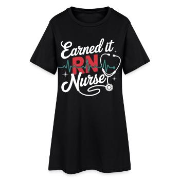 Earned it RNurse - Women’s T-Shirt Dress - black - Front
