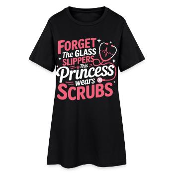 Princesse Scrubs Look - Robe T-shirt Femme - noir - Devant
