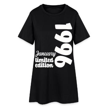 Januar 1996 Geburtstagsgeschenk Vintage Retro - Frauen T-Shirt-Kleid - Schwarz - Vorne