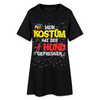Carnaval costumé de chien mangé Drôle de carnaval - Robe T-shirt Femme - noir - Devant