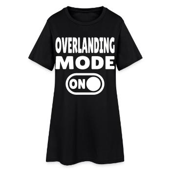Overlanding Mode ON – Schalter auf Abenteuer - Frauen T-Shirt-Kleid - Schwarz - Vorne