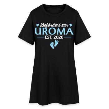 Befördert zur Uroma 2026 Babyparty - Frauen T-Shirt-Kleid - Schwarz - Vorne