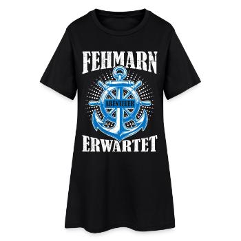 Vacances de la mer Baltique FEHMARN AWAITS Divertissement - Robe T-shirt Femme - noir - Devant