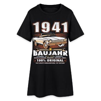 Oldtimer Baujahr 1941 - Geburtstag - Geschenk - Frauen T-Shirt-Kleid - Schwarz - Vorne