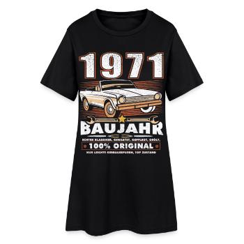 Cadeau d’anniversaire vintage de l’année des voitures vintage 1971 - Robe T-shirt Femme - noir - Devant