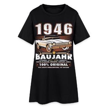 OLDTIMER 1946 LUSTIG 80 JAHRE GEBURTSTAG GESCHENK - Frauen T-Shirt-Kleid - Schwarz - Vorne