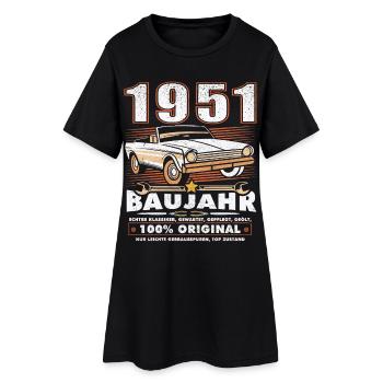 Année 1951 anniversaire de la récolte indiquant 75 ans - Robe T-shirt Femme - noir - Devant