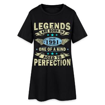 Légende du 35e anniversaire janvier 1991 - Robe T-shirt Femme - noir - Devant