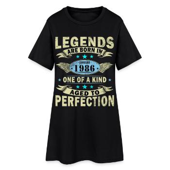Légende du 40e anniversaire janvier 1986 - Robe T-shirt Femme - noir - Devant