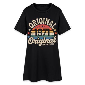 1971 Vintage Édition limitée Cadeau 1971 - Robe T-shirt Femme - noir - Devant