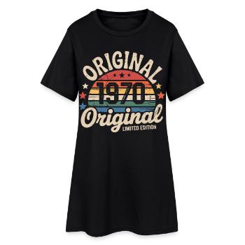 1970 Vintage Édition limitée Cadeau 1970 - Robe T-shirt Femme - noir - Devant