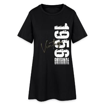 70th Birthday Gift Husband Vintage Vintage 1956 - Women’s T-Shirt Dress - black - Front