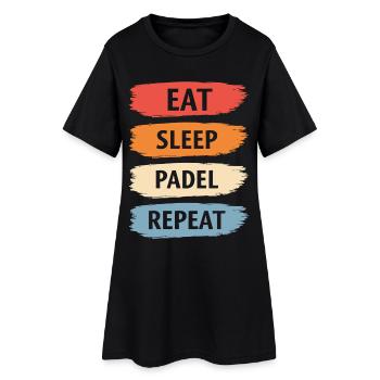 Eat Sleep Padel Repeat Athlete Lifestyle - Women’s T-Shirt Dress - black - Front