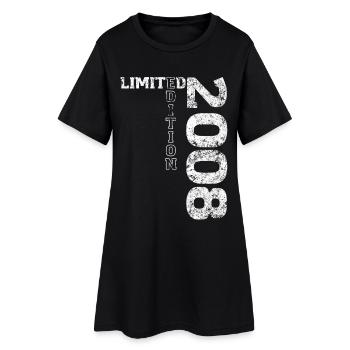 Limited Edition 2008 18. Geburtstag Geschenk - Frauen T-Shirt-Kleid - Schwarz - Vorne