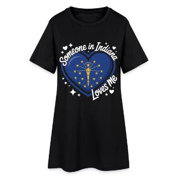 Indiana Herz Liebe Im Staat - Frauen T-Shirt-Kleid - Schwarz - Vorne