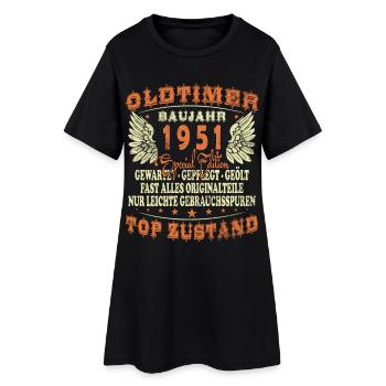 Année 1951 anniversaire de la récolte indiquant 75 ans - Robe T-shirt Femme - noir - Devant