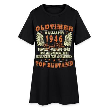 CADEAU DRÔLE D’ANNIVERSAIRE VINTAGE DE 1946 - Robe T-shirt Femme - noir - Devant