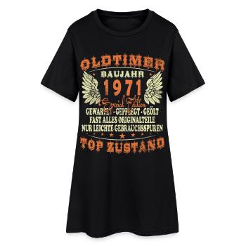 Cadeau d’anniversaire vintage de l’année des voitures vintage 1971 - Robe T-shirt Femme - noir - Devant