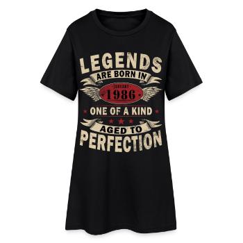 Légende du 40e anniversaire janvier 1986 - Robe T-shirt Femme - noir - Devant
