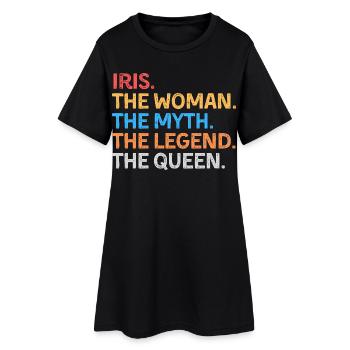 Iris La Femme Le Mythe La Légende La Reine - Robe T-shirt Femme - noir - Devant