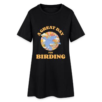 Une excellente journée pour l’observation des oiseaux - Robe T-shirt Femme - noir - Devant
