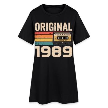 Original 1989 Vintage 1989 Rétro Anniversaire - Robe T-shirt Femme - noir - Devant
