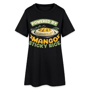 Powered By Mango Sticky Rice - Women’s T-Shirt Dress - black - Front