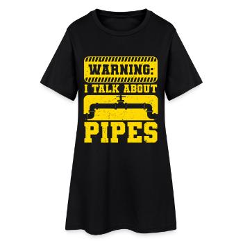 Poilleurs de tuyaux Je parle de tuyaux - Robe T-shirt Femme - noir - Devant