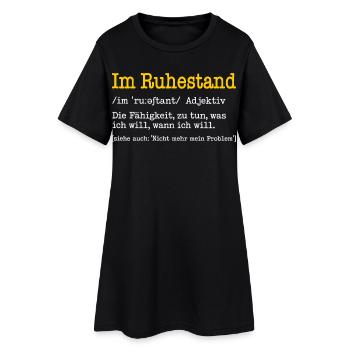 Définition de retraité : cadeau drôle pour retraité - Robe T-shirt Femme - noir - Devant