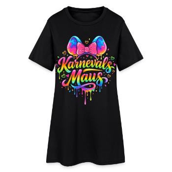 Fête amusante de carnaval avec costume de souris - Robe T-shirt Femme - noir - Devant