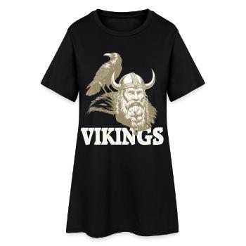 Légende viking viking marin Odin Raven Fighter - Robe T-shirt Femme - noir - Devant