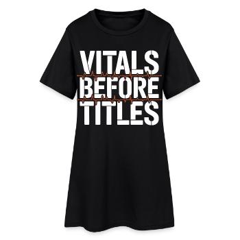 ICU Nurse Vitals Before Titles Intensive Care - Frauen T-Shirt-Kleid - Schwarz - Vorne