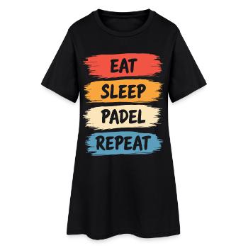 Eat Sleep Padel Repeat Athlete Lifestyle - Women’s T-Shirt Dress - black - Front