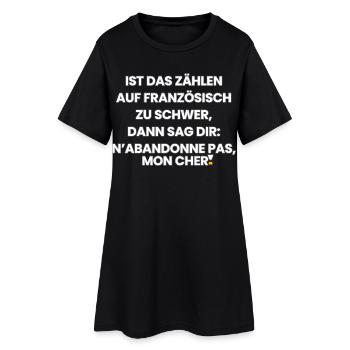 German-French-Rhyme 1 (Ver. A) - Women’s T-Shirt Dress - black - Front