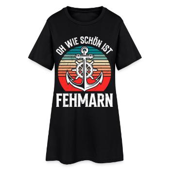 Vacances en mer Baltique OH COMME IL EST BEAU FEHMARN Drôle - Robe T-shirt Femme - noir - Devant