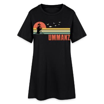 Ostsee Urlaub INSEL UMMANZ Souvenier Lustig - Frauen T-Shirt-Kleid - Schwarz - Vorne