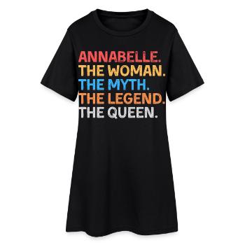 Annabelle La Femme Le Mythe La Légende La Reine - Robe T-shirt Femme - noir - Devant