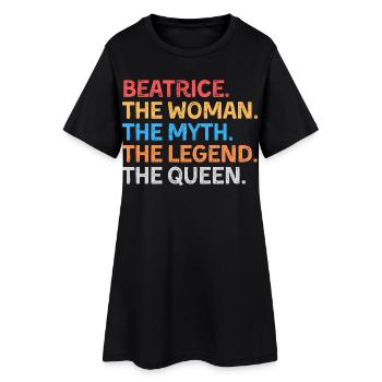 Béatrice La Femme Le Mythe La Légende La Reine - Robe T-shirt Femme - noir - Devant