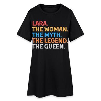Lara la Femme Le Mythe La Légende La Reine - Robe T-shirt Femme - noir - Devant