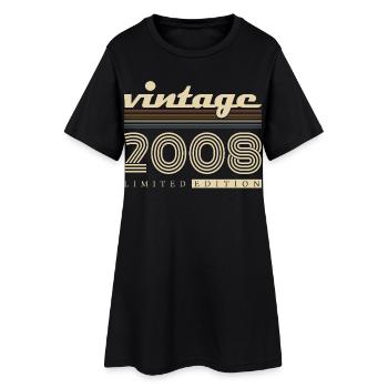 Vintage 2008 Vintage Rétro Cadeau d’anniversaire - Robe T-shirt Femme - noir - Devant