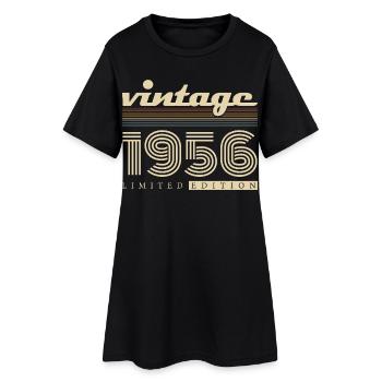 Vintage 1956 Vintage Retro Birthday Gift - Women’s T-Shirt Dress - black - Front