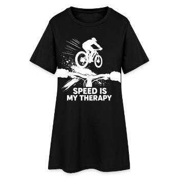 Downhill MTB POV Geschwindigkeit Therapie Geschenk - Frauen T-Shirt-Kleid - Schwarz - Vorne